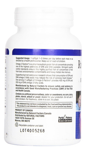 Natural Factors Rxomega-3, Un Apoyo Natural Para La Salud De