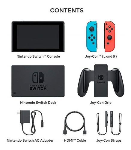Nintendo Switch Neon Blue And Neon Red Joycon. Color Rojo