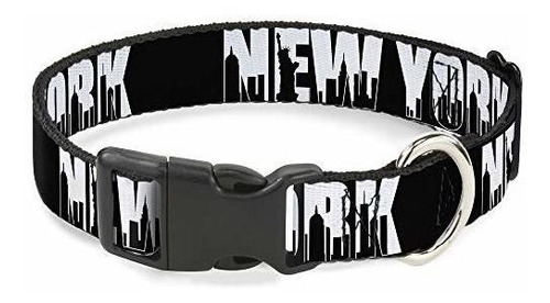 Cat Collar Breakaway New York Bold Skyline Silhouette Black 