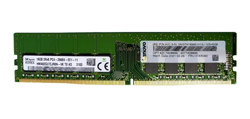 Imagem 2 de 3 de Memória 16gb Original Lenovo Ddr4 2666mhz Ecc Udimm St50