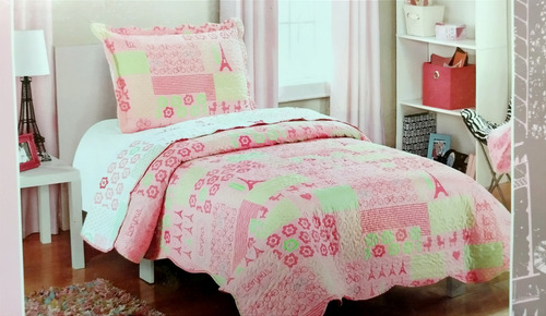Acolchado Amarelo Verano Adolescente 1 1/2 Funda Almohada Rosa Adolescente