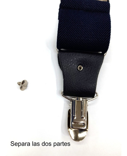 Tirantas, Tirantes, Cargaderas Hombre Azul Con Raya Gris