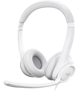 Diadema Con Microfono Logitech Usb H390 Blanco