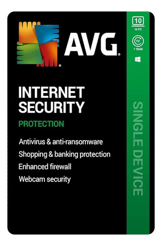 Antivirus Avg Internet Security 10 Pc 1 Año Clave Oficial