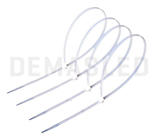 Imagen 2 de 5 de Amarra Plástica Multiusos Para Cable 4.8 X200mm Nylon 100u