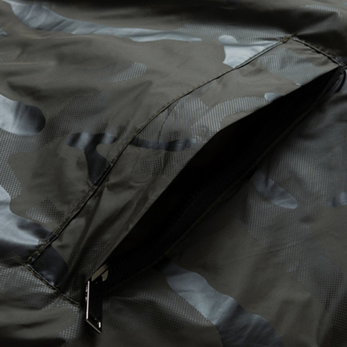 Jaqueta Masculina Flight Suit, Gola Reversível Com Capuz No