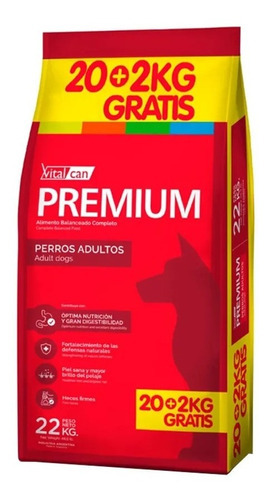 Alimento Vitalcan Premium Para Perro Adulto 22kg