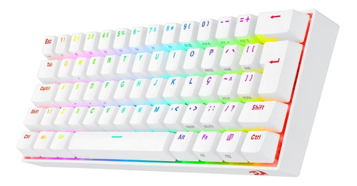 Teclado Mecanico Gamer Draconic Pro Rgb Branco Sw Brown 