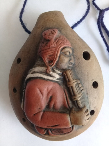 Ocarina Arcilla Figura Relieve /leer Descripción