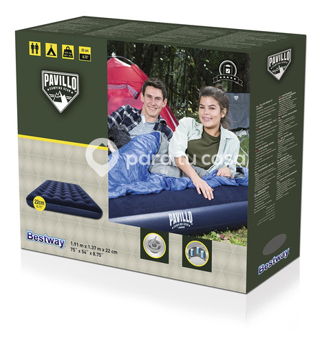 Colchón Colchoneta Camping Inflable 2 Plazas Bestway Ct