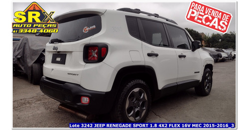 Sucata Jeep Renegade Sport 1.8 4x2 Flex 16v Mec 2016