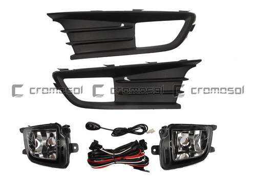 Faro Auxiliar Vw Gol G6 Trend 12/16 Kit