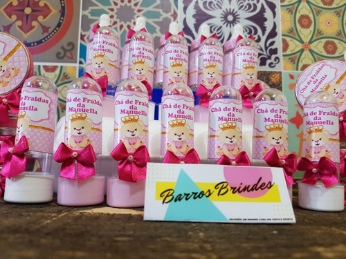 Kit  Lembrancinhas Festas Personalizadas Chá Bebê Fraldas