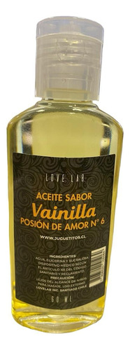 Aceite Lubricante Para Masajes Afrodisiaco Vainilla 60 Ml