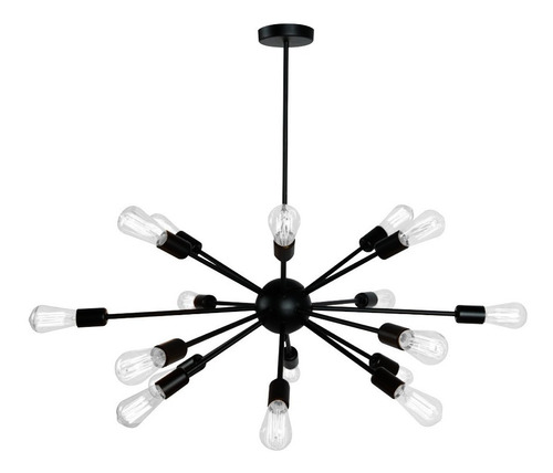 Lámpara De Diseño Interior  Suspender Sala/comedor Base E27 Color Negro Tecnolite CELAENO II