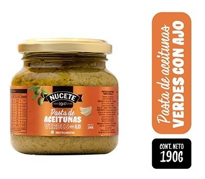 Imagen 2 de 3 de Combo Pasta De Aceituna Verde Con Ajo 190 Gr X 3