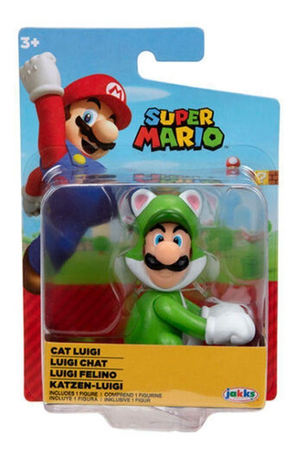 Super Mario - Boneco 2.5 Polegadas Colecionável - Cat Luigi