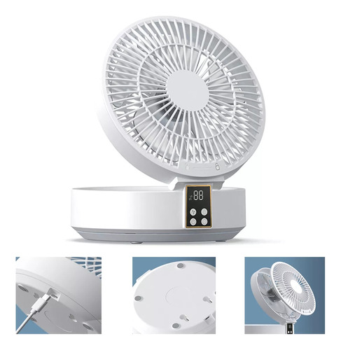 Ventilador De Carga Usb Plegable Giratorio De 180 Grados