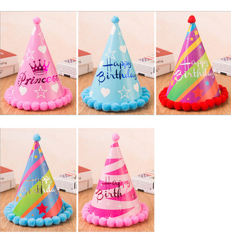 Sombreros En Forma De Cono Para Fiesta De Cumpleaños, 12 Uni