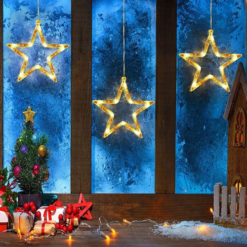 Linternas Decorativas Con Luces De Estrellas Para Ventanas