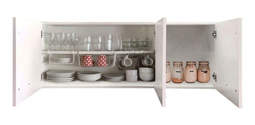 Imagen 5 de 10 de Alacena Cocina Melamina 140 1.40 Mts Negro Blanco Envio