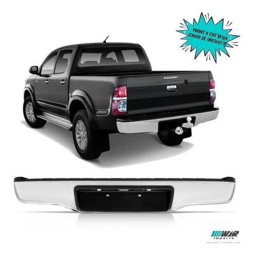 Parachoque Traseiro Hilux Pickup 2005 2006 2007 2008 2009 