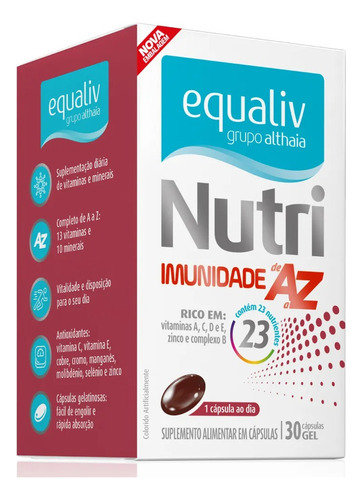 Equaliv Nutri Imunidade De A A Z Zinco Complexo B 30 Caps