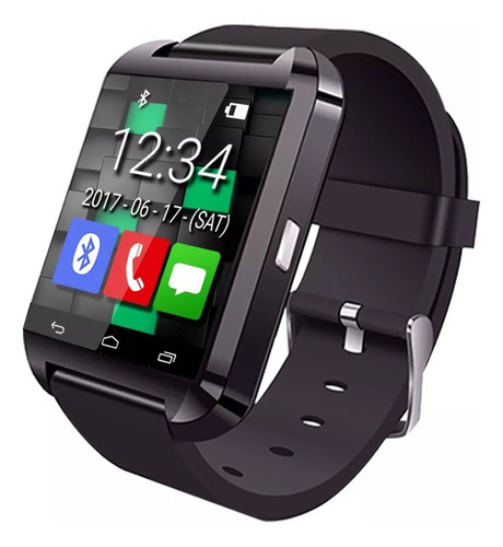 Smartwatch Reloj Inteligente Celular U8 Android Apple iPhone Deportes Newvision Color de la caja Negro Color de la malla Negro Color del bisel Negro