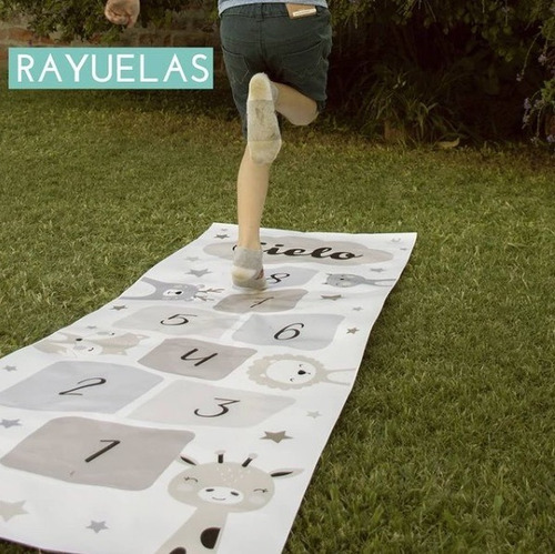 Imagen 2 de 3 de Rayuela De Lona 1,7 X 0,6 M Juego Infantil Varios Motivos