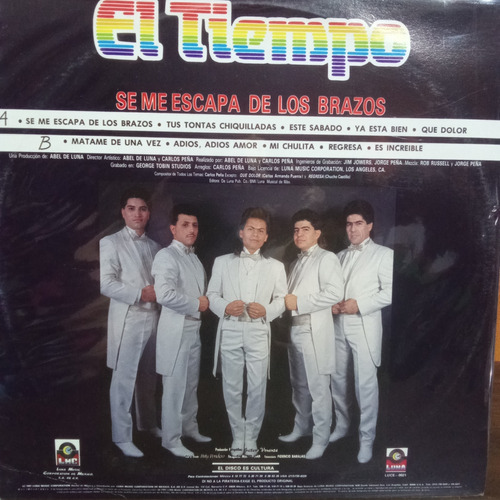 Disco Lp El Tiempo Se Me Escapa De Los Brazos 1991