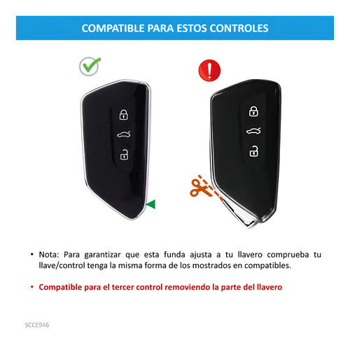 Funda Carcasa Control Llave Seat Ateca 2023