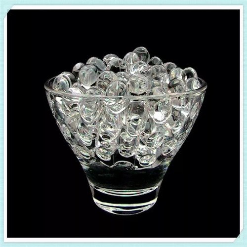 Imagen 2 de 9 de Perla Biogel Hidrogel Transparente Bolita 8640 U Floreros