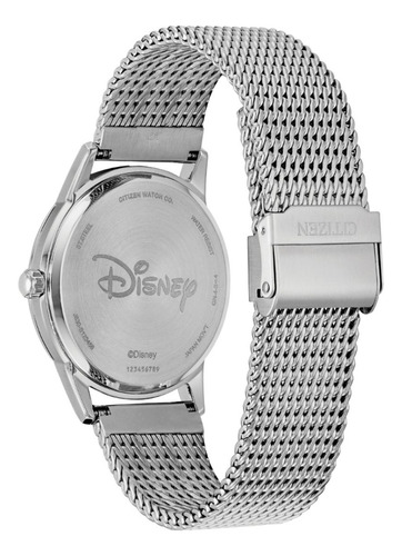 Reloj Citizen Unisex Mickey Fe7060-56w Plateado Plateado Negro