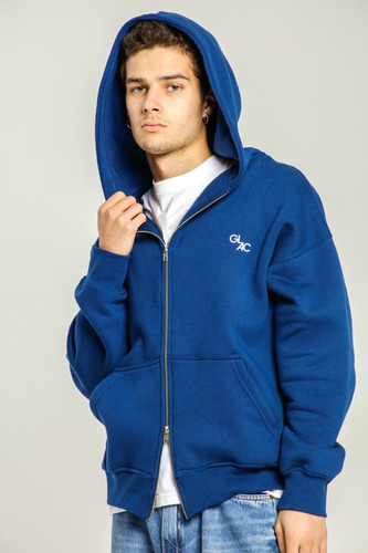 Campera Doble Zipper Hoodie Glac Unisex