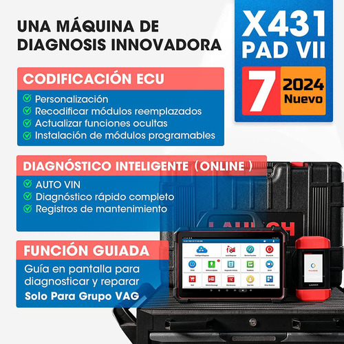 Escaner Automotriz Launch Pad Vii Elite J2534 Reprogramacion