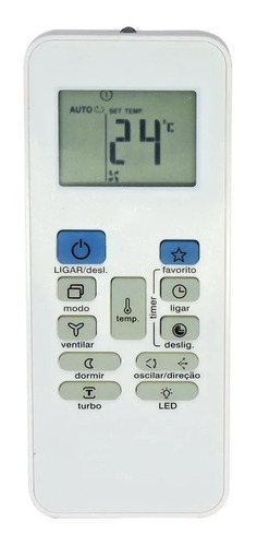 Controle Remoto Ar Condicionado Springer Carrier Rg52b/bge