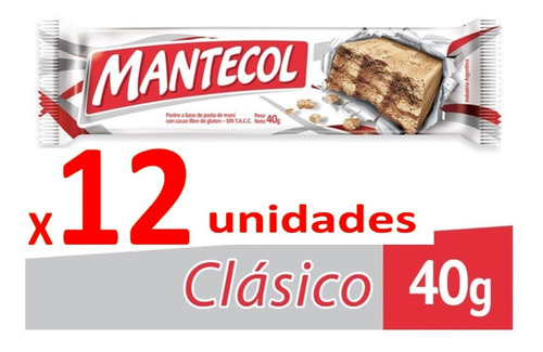 Mantecol Barra Caja 12 Unidades Clásico (40g C/u) Display