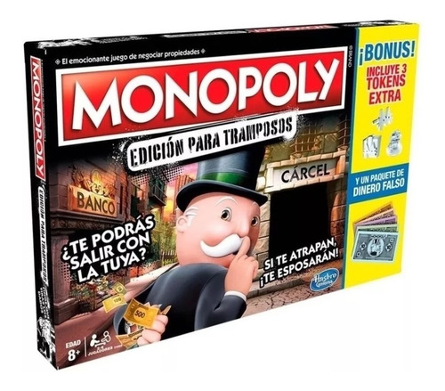 Monopoly Edicion Tramposos Juego De Mesa Hasbro 2-6 Personas
