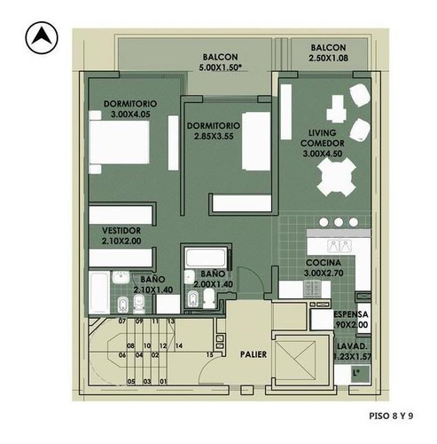 Imagen 17 de 20 de Departamento 1 Dormitorio En Venta - Parque España