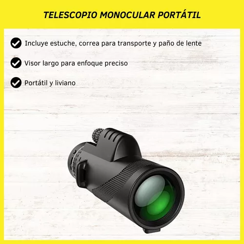 Telescopio Monocular Portátil Visor Largo Alcance 40x60 Full