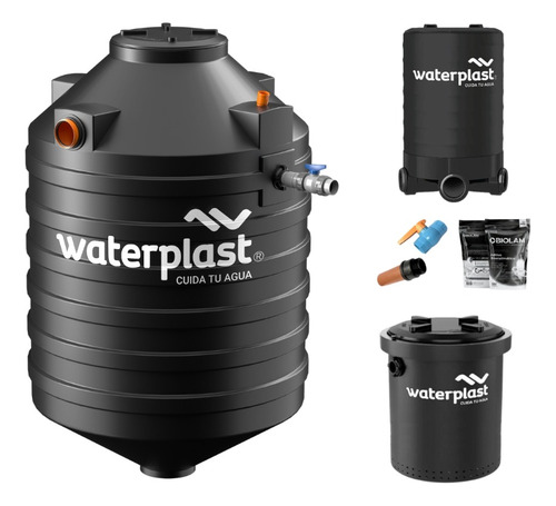 Biodigestor Auto Waterplast 2000l + Camara Lodos+ Inspeccion