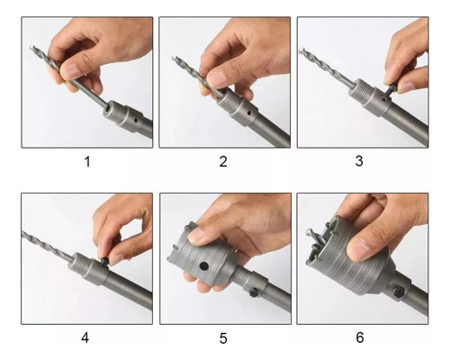 Sierra Copa Diamantada 65 Mm Para Concreto Hormigon Mas Guia