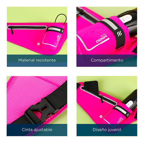 Miniso Cangurera Deportiva Rosa