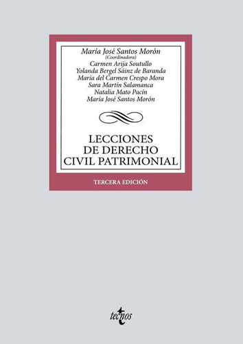 Libro: Lecciones De Derecho Civil Patrimonial. Santos Moron,