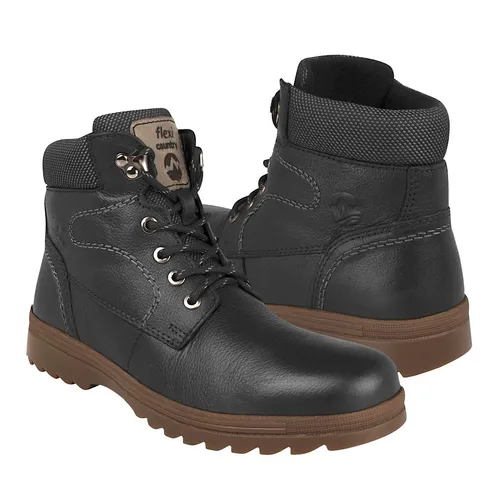 Botines Casuales Flexi Country Para Hombre Piel Negro 50701