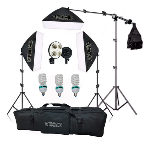 Kit Iluminacion Estudio 3 Puntos Neoxs