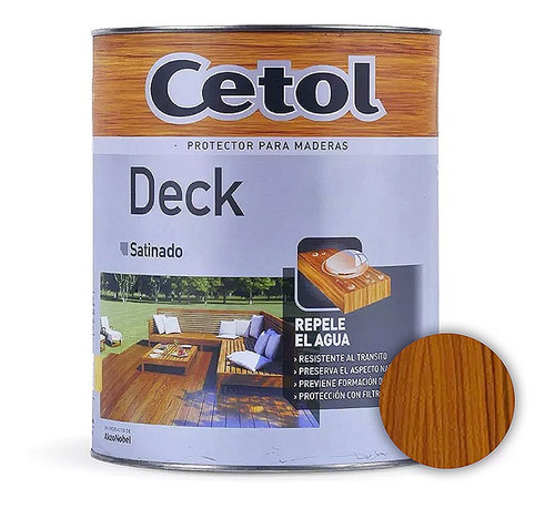 Protector Para Madera Cetol Deck Satinado 1 Lt - Prestigio