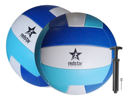 Kit 2 Bola De Vôlei Nº 5 1,6mm Redstar + Bomba Agulha