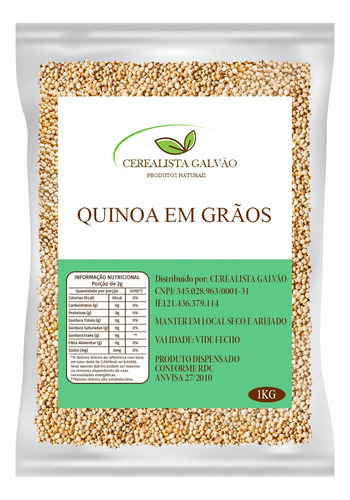 Quinoa Quinua Branca Em Grãos 1kg Peruana Qualidade Promoção