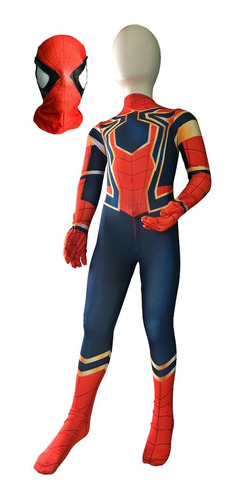 Disfraz Spiderman Superhéroe Araña Niño Traje Licra 